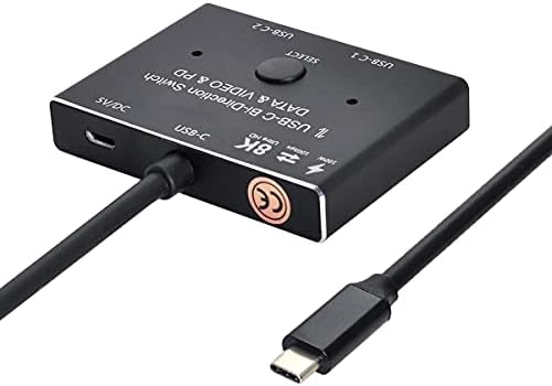 Кабел-USB кабел-C Type-C с двухнаправленным ключа MST от 1 до 2 Hub Поддържа трансфер на видео данни PD 8K при 30 Hz 100 Вата На 10 Gbit/s, 50 См