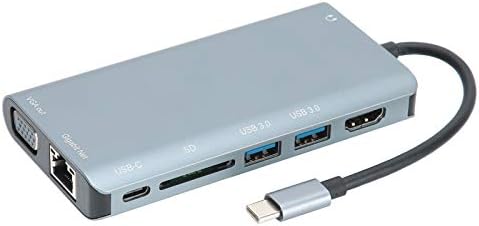 USB3.0 Hub 8‑в‑1 с Адаптер Тип 4K VGA USB От алуминиева Сплав Компютърни Аксесоари