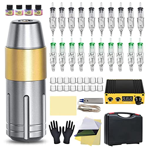 SOTICA Complete Machine Pen Kit, Комплект Дръжки на Ротационен Машини, Професионален Комплект Дръжки с Касети с мастило за храни, Мастилото Капачки за начинаещи