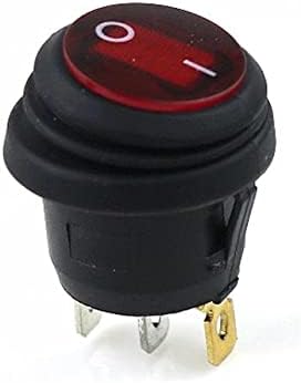 NUNOMO 1 бр. KCD1 Кръгла водоустойчива лампа Вкл-изкл 3Pin през Цялата кулисный премина 10 (6) 250VAC 125 В led лампа с плосък колан (цвят: зелен, размер: 12)