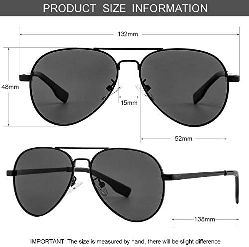 Gleyemor Малки Слънчеви очила-Авиатори за жени и Мъже, Поляризирани Авиатори в малка Рамка 52 мм за едно лице