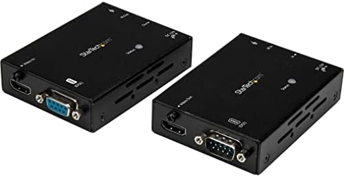 StarTech.com Удължител за HDMI, чрез CAT5 / CAT6 Ethernet, 1080p @ 230 метра - Комплект видеопередатчика и приемник с HDMI POC, Антистатични пречистване на Black & ITW ChemtronicsES1668, Лютиви 14 течни унции.