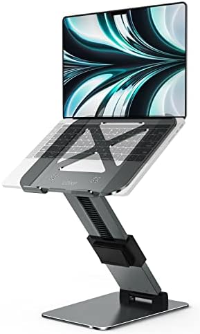 LOXP Ультрастойкая Алуминиева поставка за лаптоп на масата с превръщането сгъваем държач за телефон, противоударное основа, военен проба, сгъваема и регулируема, подходяща за MacBook/преносими компютри 10-17,3