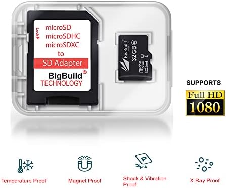 BigBuild Technology 32 GB ултра-бързо карта microSDHC памет 80 MB/s за мобилни телефони Nokia 5.4, 6.2, 7.2, 8 В UW, 8.3