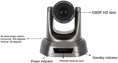 USB PTZ камера, 10-Кратно оптично увеличение, 1080P със завъртане на 350° Камера за видео-конферентна връзка за Църковни служби, Обучение Богослужению и т.н