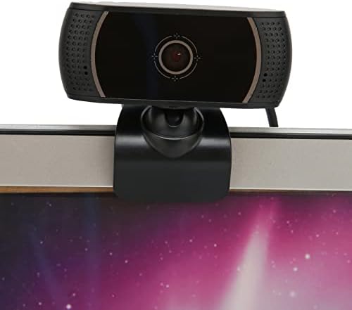 Уеб камера Dpofirs HD с микрофон, USB уеб камера 640x480, Подключаемая и воспроизводимая уеб-камера с автофокус и 30 кадъра в секунда, Гъвкава компютърна камера за видео разговори, онлайн уроци (C200 Black Inner Mark