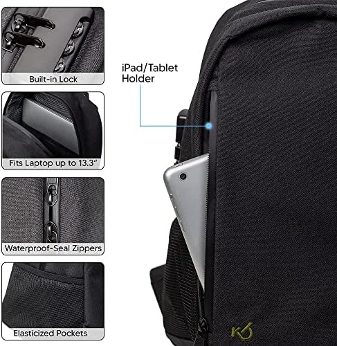 Комплект раници и чанти KEEP6 - Защита от миризмата с ключалка за мъже, жени, включва Минималистичную малка пътна чанта за защита от аромат, подходящ за преносими компютри iPad и Macbook Air с размер до 13,3 инча