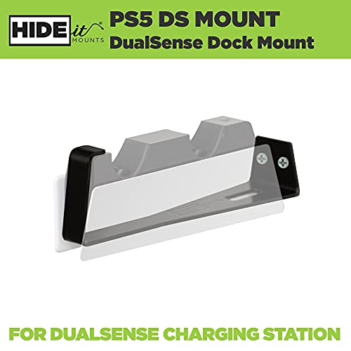 HIDEit Mounts Монтиране на стена за зарядно устройство PS5 DualSense - Американската компания - Стоманен планина за зарядно устройство PS5 DualSense, работи с контролери на Playstation 5 DualSense - Очаква се получаване